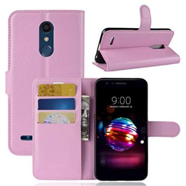 Imagem de Capa para LG K10 2018 capa flip carteira de couro para LG K10 2018 capa de proteção de telefone A capa com design de slot para cartão