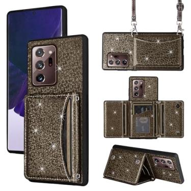 Imagem de Furiet Capa carteira para Samsung Galaxy Note 20 Ultra 5G com alça de ombro, 6 compartimentos para cartões, bolsa fina, suporte para cartão, capa para celular Note20 Plus Notes 20Ultra Note20+ U + 20+