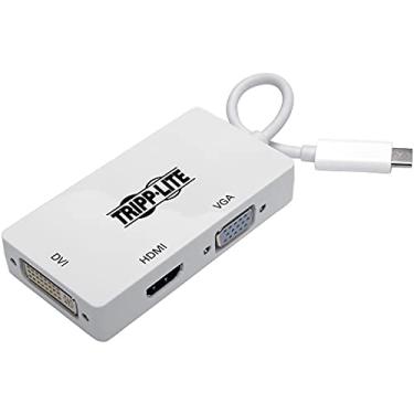 Imagem de Tripp Lite USB C para HDMI/DVI/VGA Conversor adaptador multiporta UHD 4Kx2K @ 30Hz, compatível com Thunderbolt 3, USB Tipo C para HDMI, USB-C, USB Tipo C (U444-06N-HDV4K)