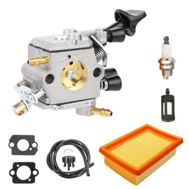 Imagem de Carburador compatível com Stihl BR350 BR350Z BR430 BR450 SR430 SR450 SR450 Mochila soprador de substituição # 4244 120 0606, kit de reparo de carburador compatível com Zama C1Q-S210 C1Q-S210B C1Q-S209C