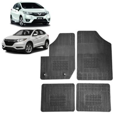 Imagem de Jogo Tapete Borracha Para Carros Honda Molde Específico (HR-V 2015 ou New Fit em diante)