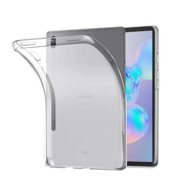 Imagem de Zrengp Capa transparente para Samsung Galaxy Tab S6 10.5 2019 SM-T860 SM-T865 SM-T867, capa traseira ultrafina de TPU macio transparente para Galaxy Tab S6 26.7 cm T860 T865 T867 (para Tab S6 10.5