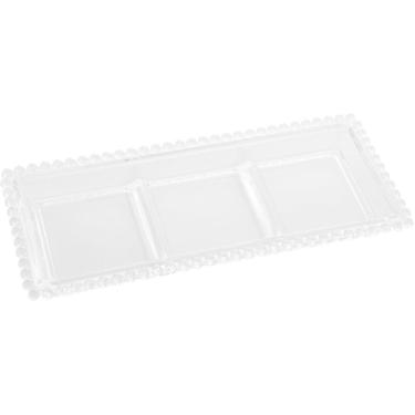 Imagem de Petisqueira Cristal Wolff Pearl 3 Divisórias 30x13cm Incolor