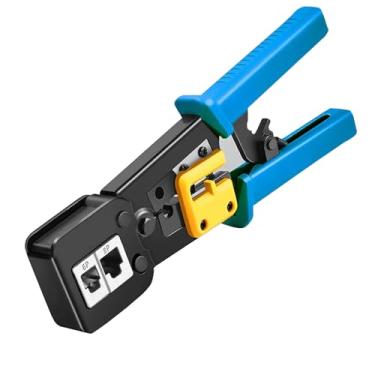 Imagem de Alicate de Crimpar Crimpador Rj45/RJ12/Rj11 com Descascador Lamina de Corte e Desencapador para Cabo de Rede Internet Multi Função