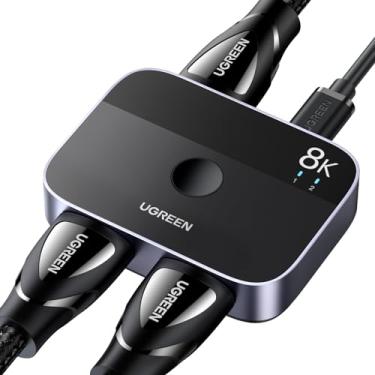 Imagem de UGREEN Switch HDMI 2.1 8K @ 60 Hz Divisor HDMI bidirecional 2 em 1 saída Ultra HD suporta 4K @ 120 Hz 3D HDR Dolby 48 Gbps Compatível com PS4/PS5 Fire Stick Xbox Nintendo Switch Roku Apple TV