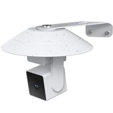 Imagem de Gcioii Suporte de parede para WYZE Cam Pan V3, capa à prova de intempéries e acessórios de canto externo, reduz pontos cegos (1 pacote branco, câmera não incluída)