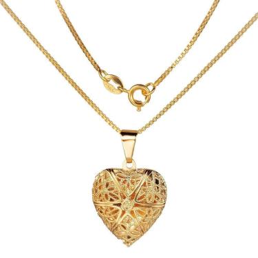 Imagem de Corrente Feminina 60cm + Relicário Aromatizado - Ouro 18K