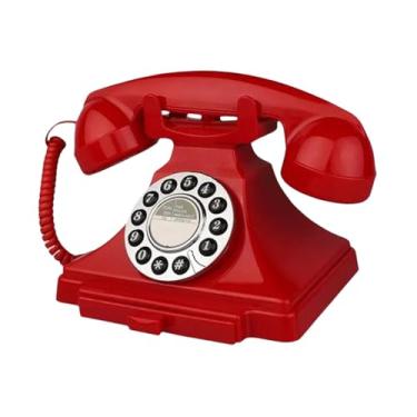 Imagem de Esquirla Áudio Livro de Visitas Telefone áudio Livro de Visitas Gravação de Telefone Mensagens de áudio Mesa Telefone para Bar Escritório Aposentadoria Festa a, Vermelho