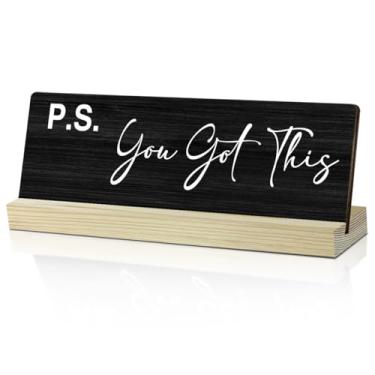 Imagem de Presente inspirador para mulheres, homens, placa de escritório, You Got This Gifts for Women, Presentes motivacionais para colega gerente amigo, acessórios de mesa engraçados para trabalho, placa de