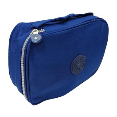 Imagem de Estojo Box Porta Caneta Lapis Bolsinha Organizadora Escolar Azul