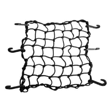 Imagem de Redinha Aranha Porta Capacete Baú Bagageiro 45 X 45 Gacho A Gancho Pre