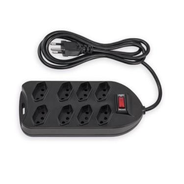 Imagem de Protetor de Linha Intelbras 8 Tomadas EPE 1008+, Preto