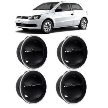 Imagem de Difusor De Ar Central Lateral Voyage G5 Borda Aro Prata Kit - Clauplas