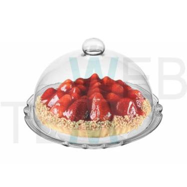 Imagem de Boleira de Vidro com Tampa Lírio Vitazza Prato 32cm para Bolo, Doce, S