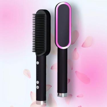 Imagem de Escova 3 em 1 Alisadora Elétrica Profissional Cabelo Liso 110/220v Biv