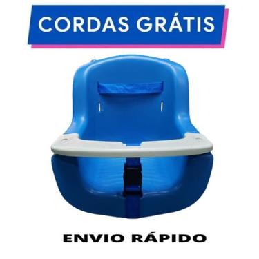 Imagem de Balanço Infantil Azul Suspenso Teto Bebê Plástico P/ Crianças - Cia do