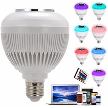 Imagem de Lampada Musical De Led Bulbo Bluetooth Rgb + Controle Remoto - Ybx