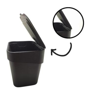 Imagem de Lixeira 2,5L C Tampa Porta Detergente 500 Ml +Rodinho De Pia - Uz Util