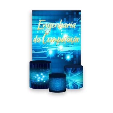 Imagem de Painel De Festa Vertical 1,50 x 2,20 + Trio De Capas Cilindro - Profis