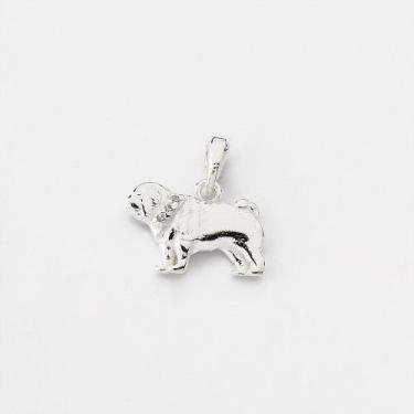 Imagem de Pingente Buldogue Francês em Prata 925 - Atraktiva Jóias, Cristal