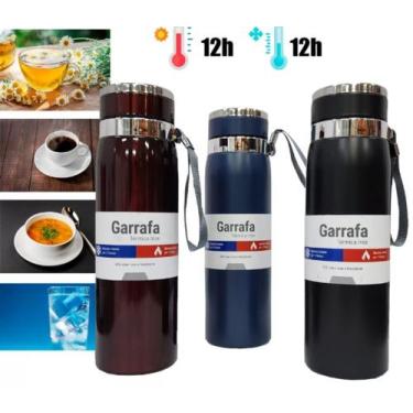 Imagem de Garrafa Térmica Inox 1 Litro 12h Frio/Quente Com Vedação - interponte,