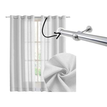 Imagem de Cortina Rustica 3 Metros Com Varão Incluso 2 Metros Sala Quarto - Casa