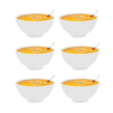 Imagem de Mini Tigela Melamine Branca Redonda 13cm Tuut Yazi, 6 Unidades