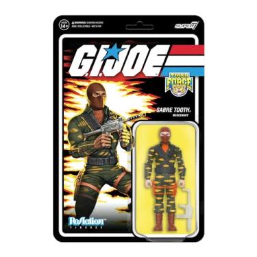 Imagem de Super7 G.I. Joe Sabre Tooth - 3.75" G.I. Joe Action Figure with Accessory Classic Cartoon Collectibles and Retro Toys