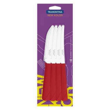 Imagem de Conjunto de Facas para Churrasco New Kolor com Lâminas em Aço Inox 12 