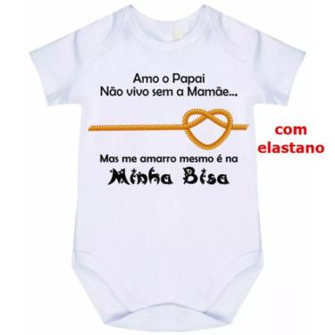 Imagem de body bebê amo o papai não vivo sem a mamã mas me amarro mesmo e na bis
