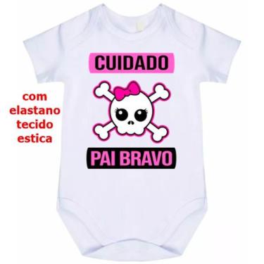 Imagem de body bebê cuidado pai bravo cód 1060 - nick aloha, Branco, M