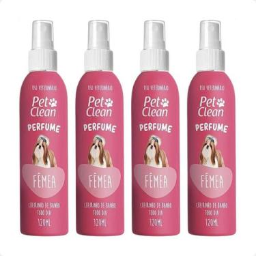 Imagem de Combo 4 Perfume Pet Clean Fêmea para Cães e Gatos - 120ml