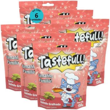 Imagem de Hana Tastefull Nuggets Para Gatos Salmão Grelhado 150g Kit 6 un - Hana