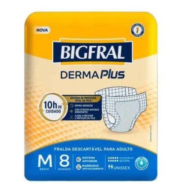 Imagem de Fralda Bigfral Derma Plus, 8, M