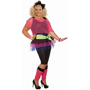 Imagem de Fantasia feminina Forum Novelties Plus Size para meninas dos anos 80, Conforme mostrado., Plus