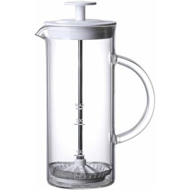 Imagem de French Press, espumador de leite portátil, máquina de espuma de leite para óculos, leite quente e frio, 480 ml, resistente ao calor, espumador de operação manual para café, latte, cappuccino, frappe,