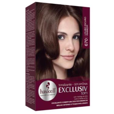 Imagem de Kit Tonalizante Excllusiv Haskell 670 Louro Escuro Marrom/Chocolate