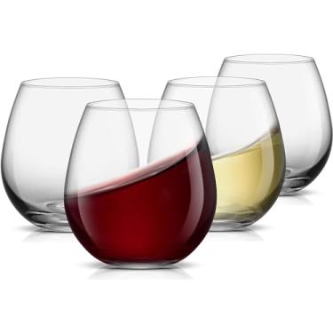 Imagem de JoyJolt Copos de vinho sem haste Spirits para vinho tinto ou branco (conjunto de 4) - 425 g