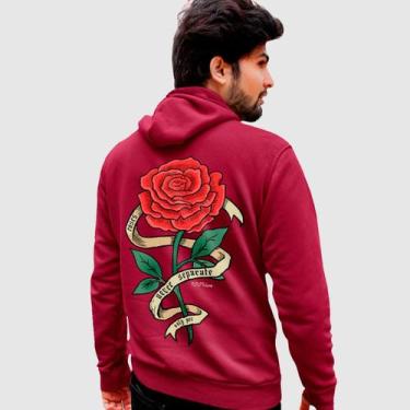 Imagem de Blusa Moletom Genuine Grit Masculina Estampada Algodão 30.1 Roses, Vin