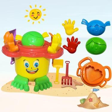 Imagem de Balde praia Areia Brinquedo De Praia Kit Baldinho Infantil - Balde de 