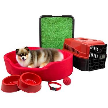 Imagem de Kit Pet Pequeno Cama Europa com Sanitário Grama e Transporte - Supri P
