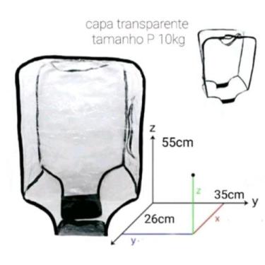 Imagem de Capa para mala transparente plastica tamanho P 10KL M 23KL G 28KL GG32