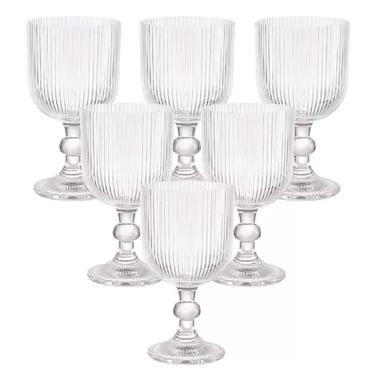 Imagem de Conjunto de 6 Taças Graffiato Transparente para Água e Vinho 370ml TCVN017TR - Hauskraft