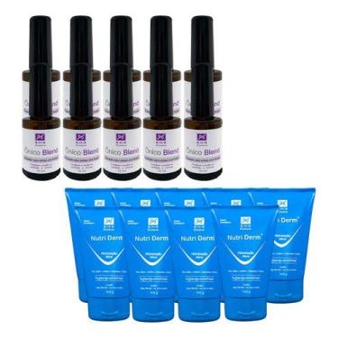 Imagem de Kit 10 Ônico Blend 10ml Pincel + 9 Creme Nutri Derm 100gr - RHR Cosmét