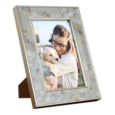 Imagem de Porta Retrato Foto 10x15 Champanhe Rosé Efeito Madrepérola - Mart Coll