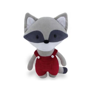 Imagem de Guaxinim de Pelúcia Plush 30cm Anti-alérgico - Toybrink, Vermelho