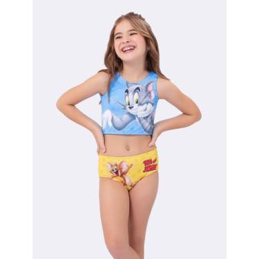 Imagem de Biquini com Proteção UV 50 Tom and Jerry - Veggi, Azul, 4, Meninas