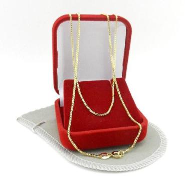Imagem de Corrente Masculina 50cm 1mm Largura Folheada Ouro 18k CR493 - WNBIJOUT