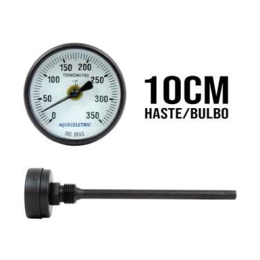 Imagem de Kit Com 3 Termômetros 2 Pol Forno Churrasq 0/350 Haste 10cm - Armazém1