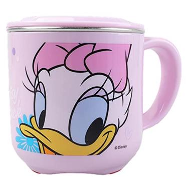 Imagem de Everyday Delights Disney Daisy Duck Copo de aço inoxidável ABS com tampa, 250 ml, rosa